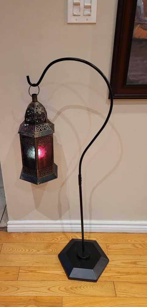 Ornate Metal Lantern with Stand image indicator(2)