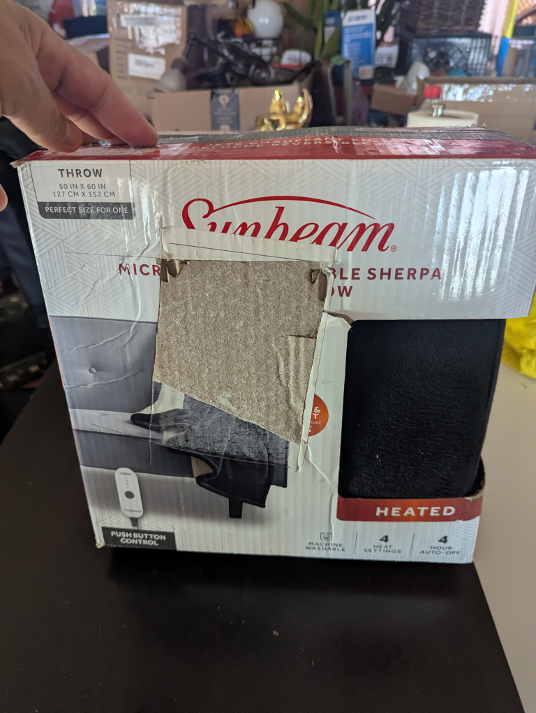 Sunbeam Micropelush Reversible Sherpa Heated Throw - photo 3