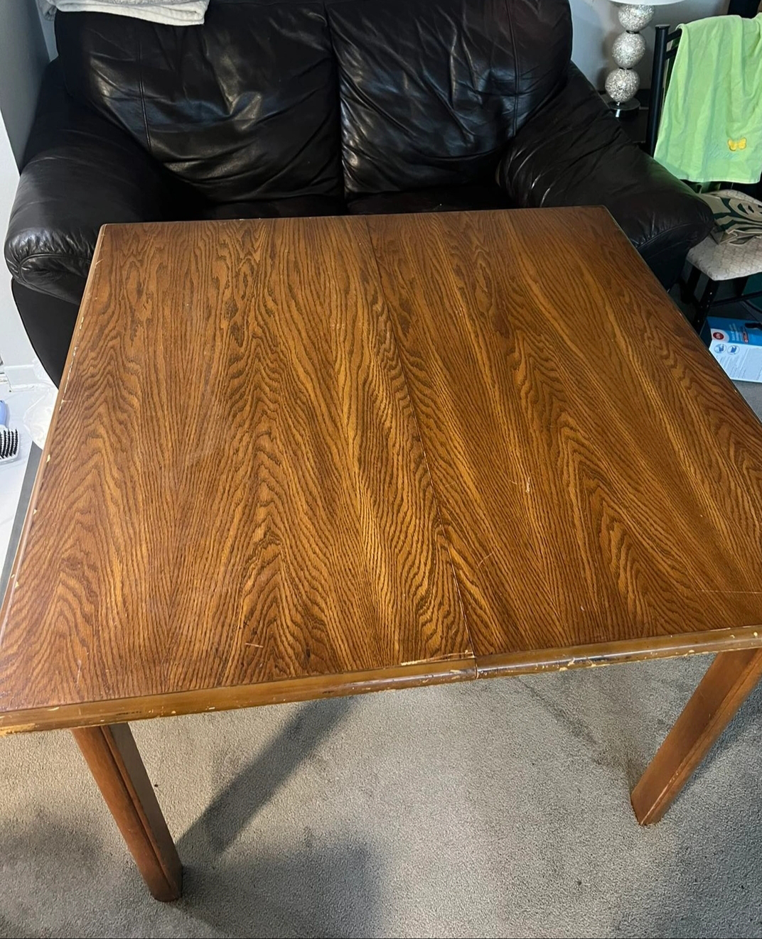 Sturdy wooden computer table- 40x40x30 inches