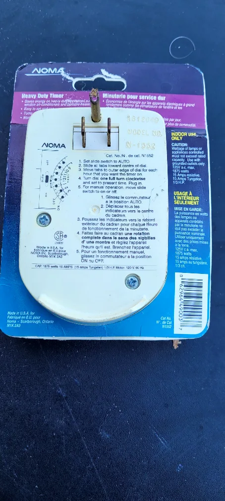 NOMA Multiple Setting Timer - 1875 Watts image indicator(5)
