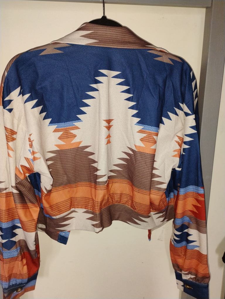 Women's Southwestern Print Cropped Jacket - photo 2