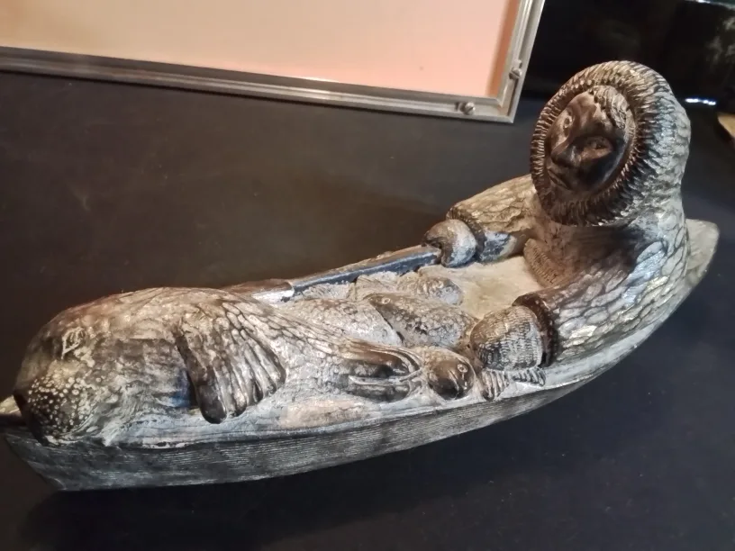 Inuk in Kayak Soapstone Carving image indicator(3)