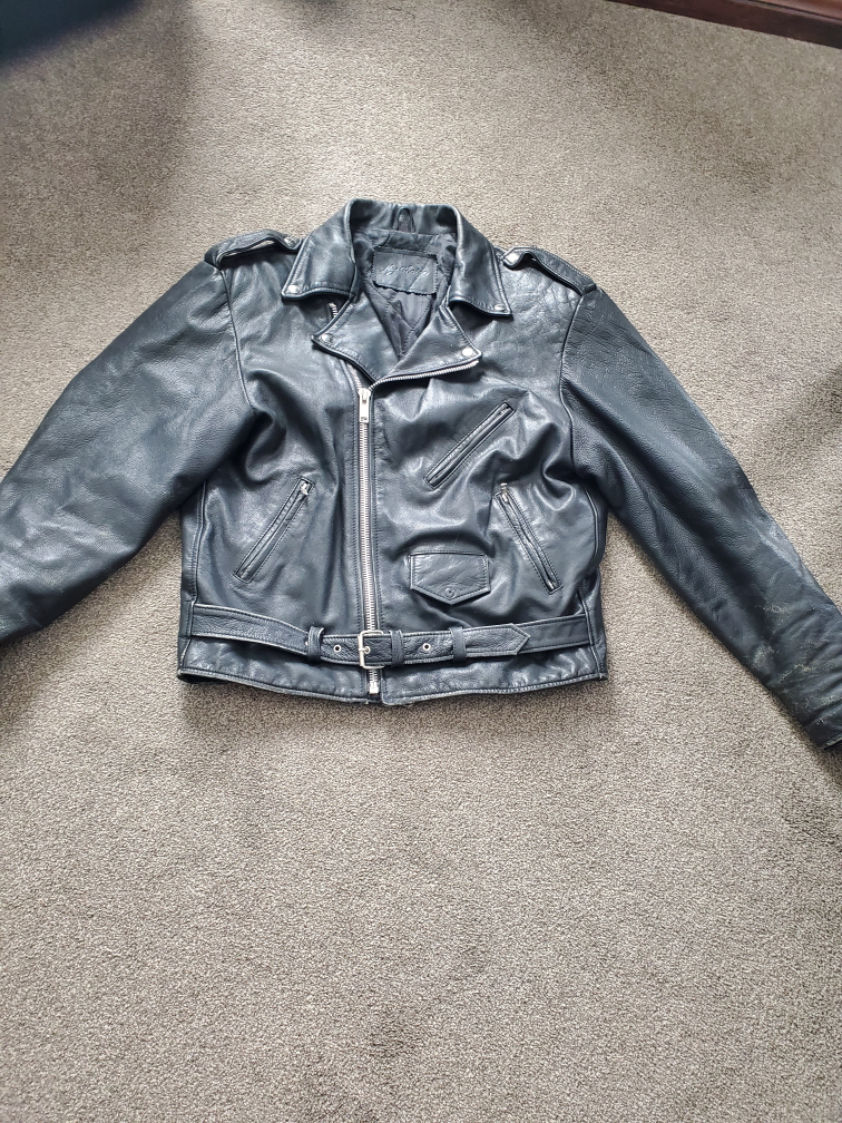 Men's Black Leather Motorcycle Jacket
