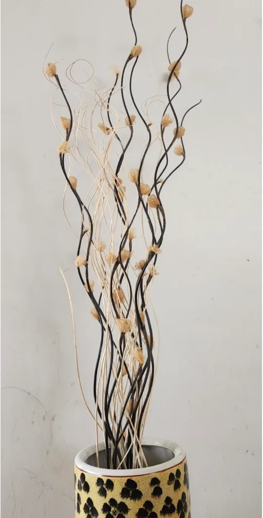 Decorative Dried Flower Arrangement in Ceramic Vase image indicator(4)