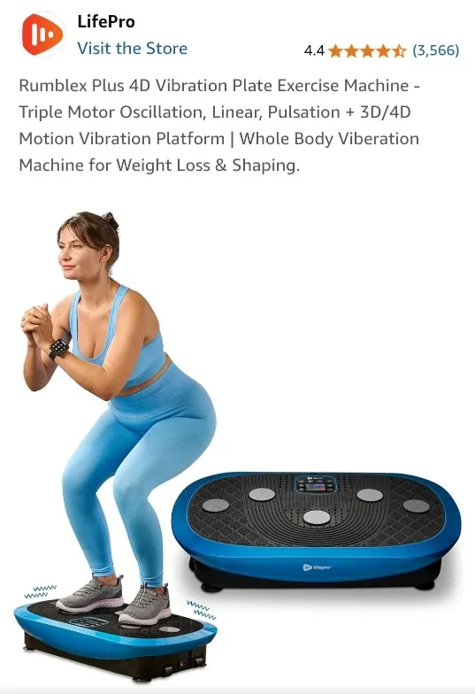 Rumblex Plus 4D Vibration Plate Exercise Machine Lifepro image indicator(2)