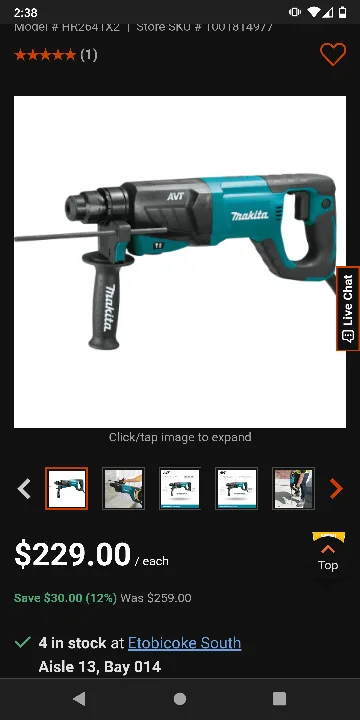MAKITA 1" AVT ROTARY HAMMER DRILL *NEW* image indicator(3)