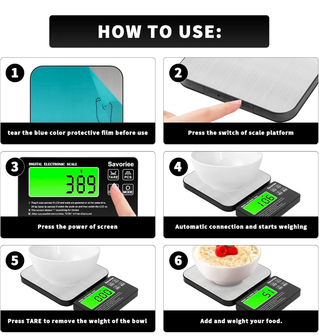 Savoriee Digital Electronic Scale image indicator(6)