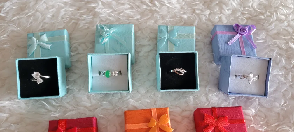 Various Gold-filled, Sterling Silver Rings in Gift Boxes 💚 image indicator(4)