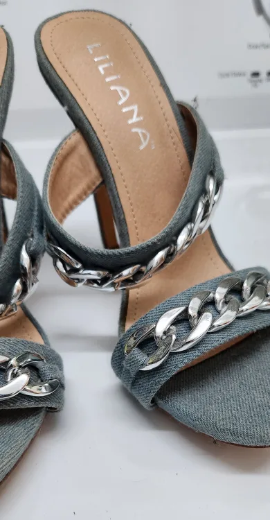 Liliana Denim Chain Detail Heels - Size 9 image indicator(3)