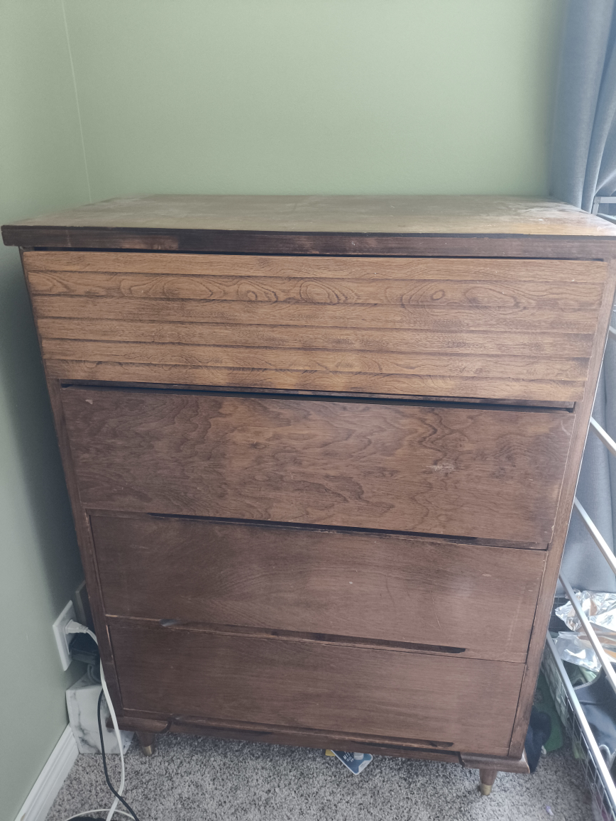 Vintage Wooden Four-Drawer Chest