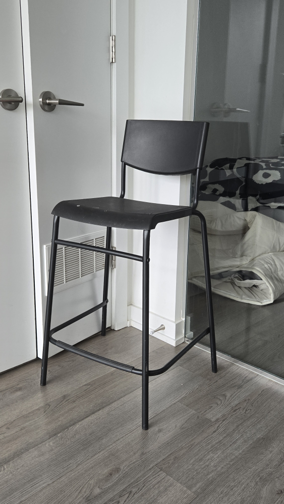 3 Ikea Black Counter Height Chair