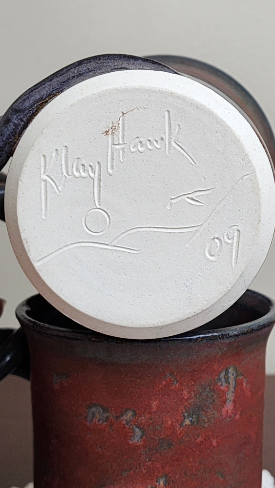 Pair of handmade pottery mugs - photo 4