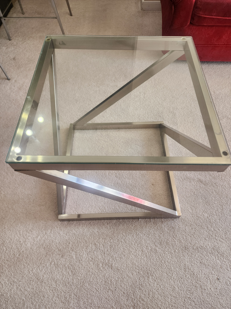 Modern Glass and Chrome Coffee Table - photo 2