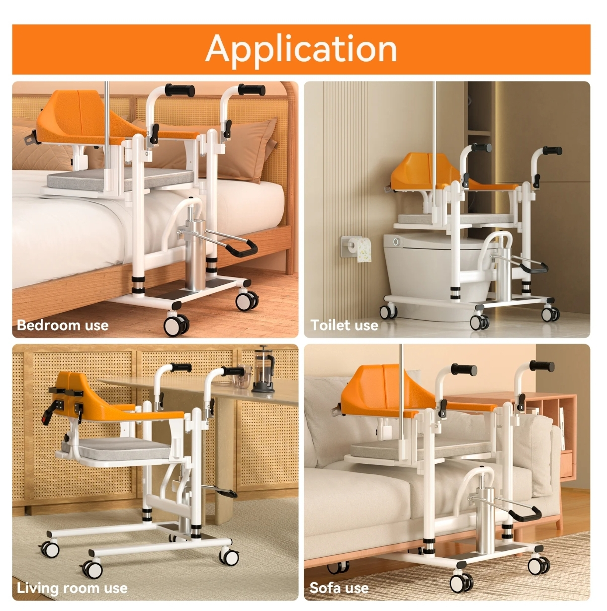 Electric Height Adjustable Patient Lift Chair - 2nd gen