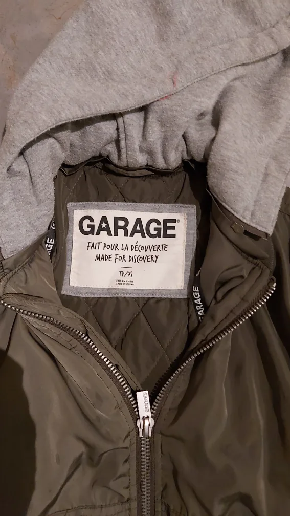 Garage Olive Green Bomber Jacket with Hoodie image indicator(3)