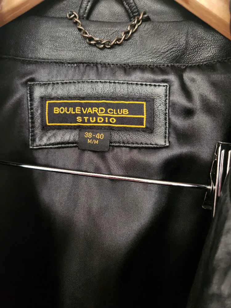 Boulevard Club Studio Men's Black Leather Jacket Size M/M image indicator(3)
