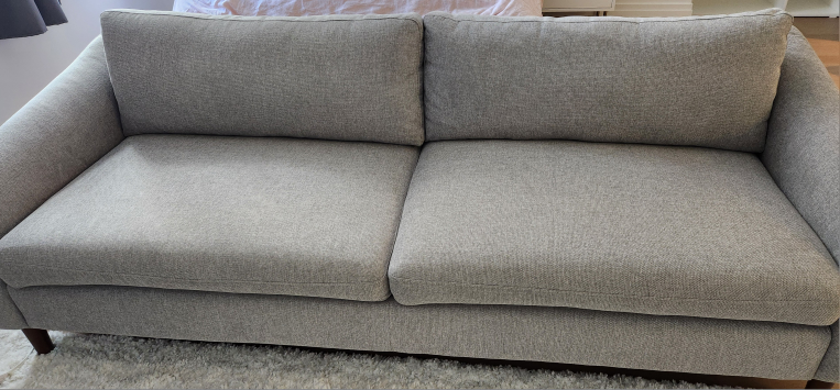 Gray Two-Seater Sofa