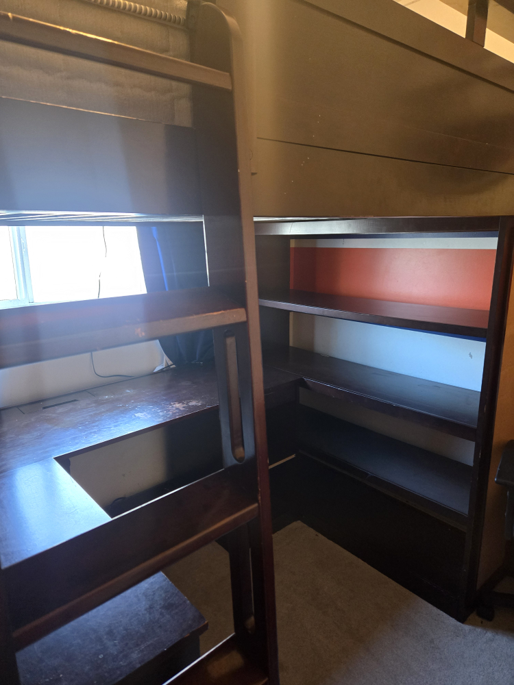 Kids Double Loft Bed with Desk and Storage and dresser - photo 2