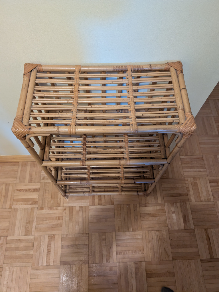 Vintage Bamboo/Rattan  3-Tier Shelf - photo 2