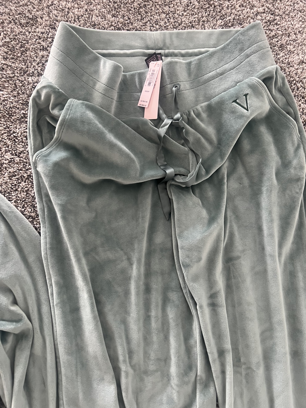 Victoria's Secret Velour Hoodie and Jogger Set - Size Small - photo 3