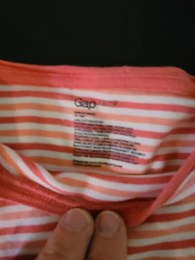 Gap Kids Girls' Pink and White Striped T-Shirt image indicator(2)