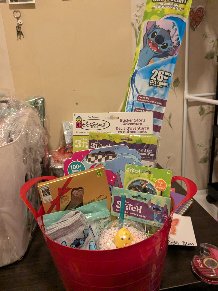 Stitch themed gift basket