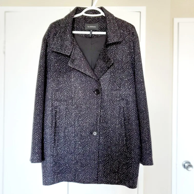 🧡 Le Chateau Women's Tweed Coat image indicator(2)