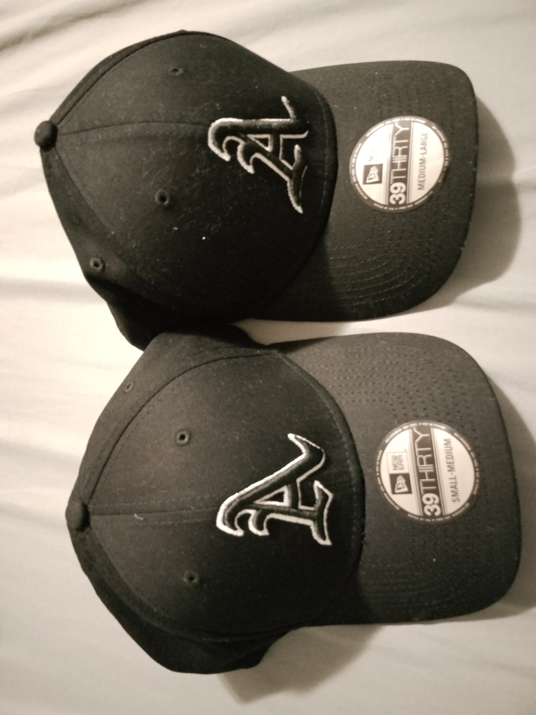 Two New Era 39Thirty Black Hats