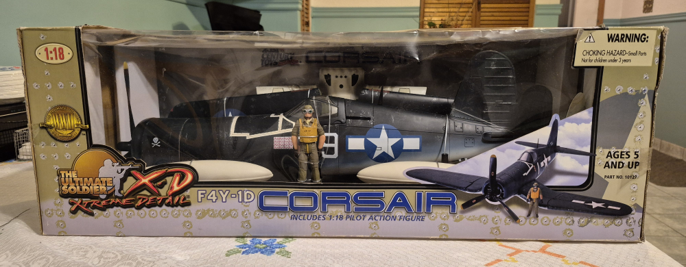 F4Y-1D Corsair 1:18 Scale Model Airplane with Pilot