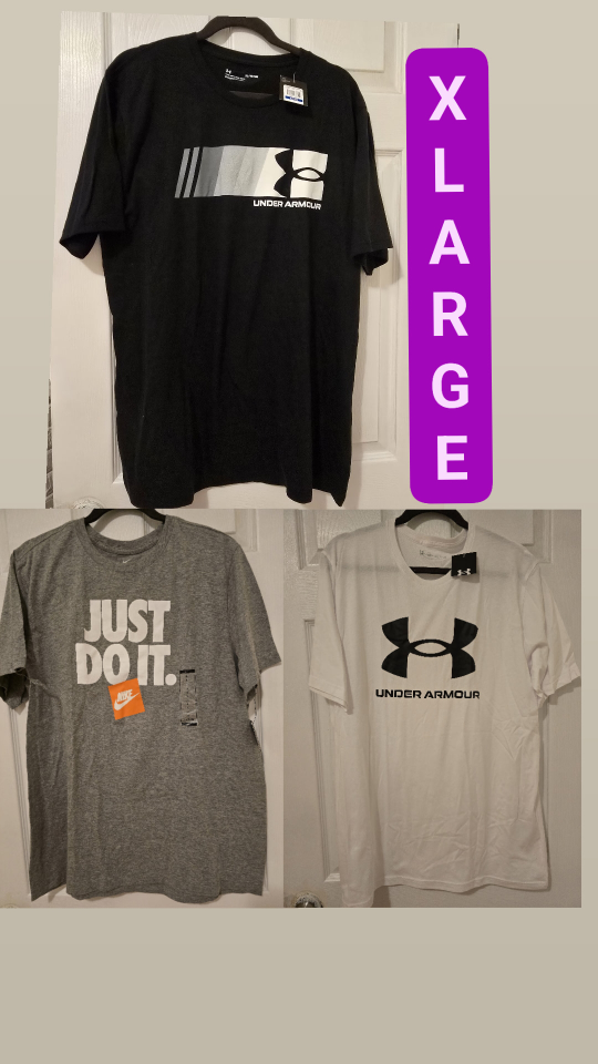3 Men's T-Shirts - Under Armour & Nike
