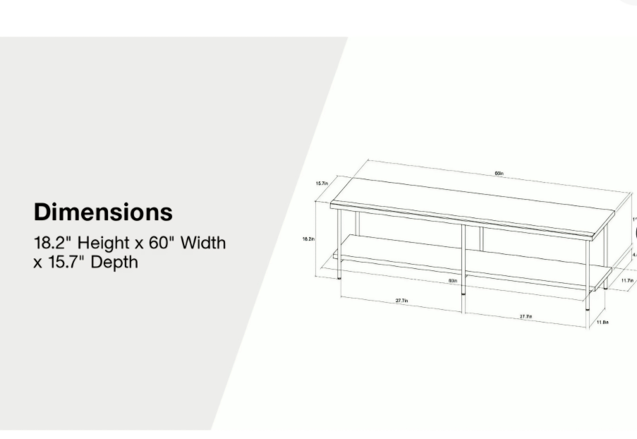 60" Wide Wood and Metal - photo 3