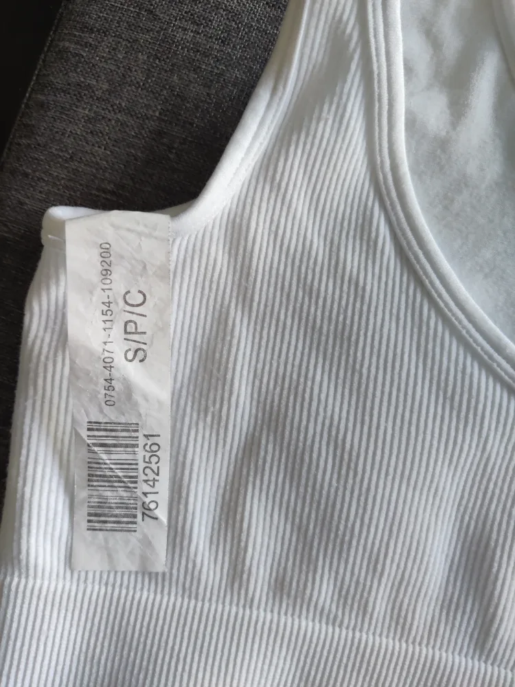 White ribbed sports bra image indicator(3)
