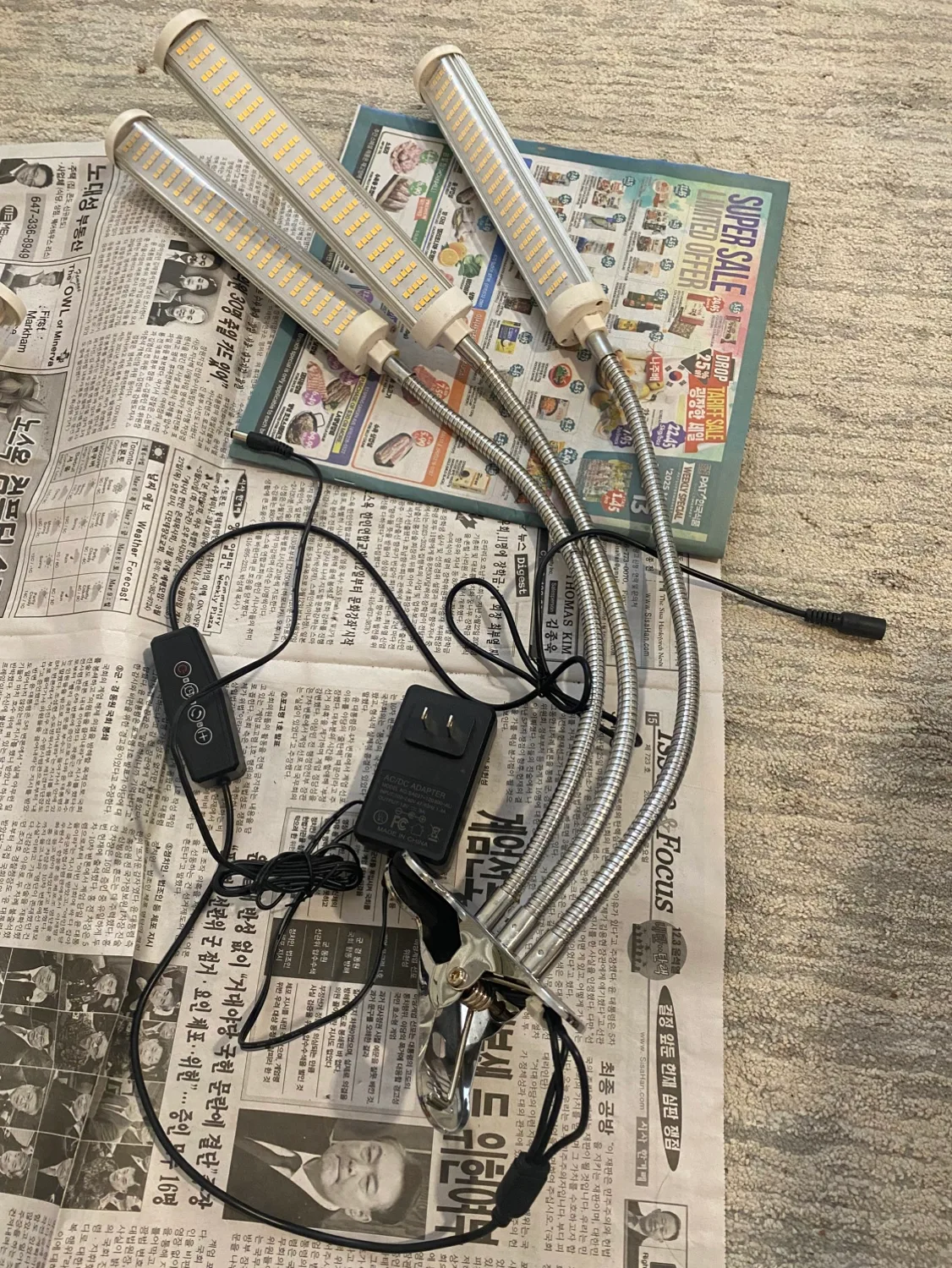 Triple Gooseneck LED Grow Light with dimmer and timer image indicator(5)