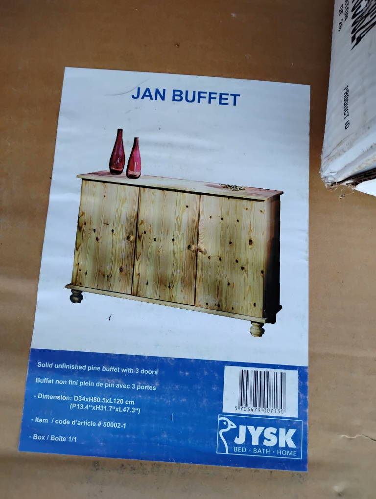 JYSK JAN Buffet - Solid Pine - Unfinished - photo 2
