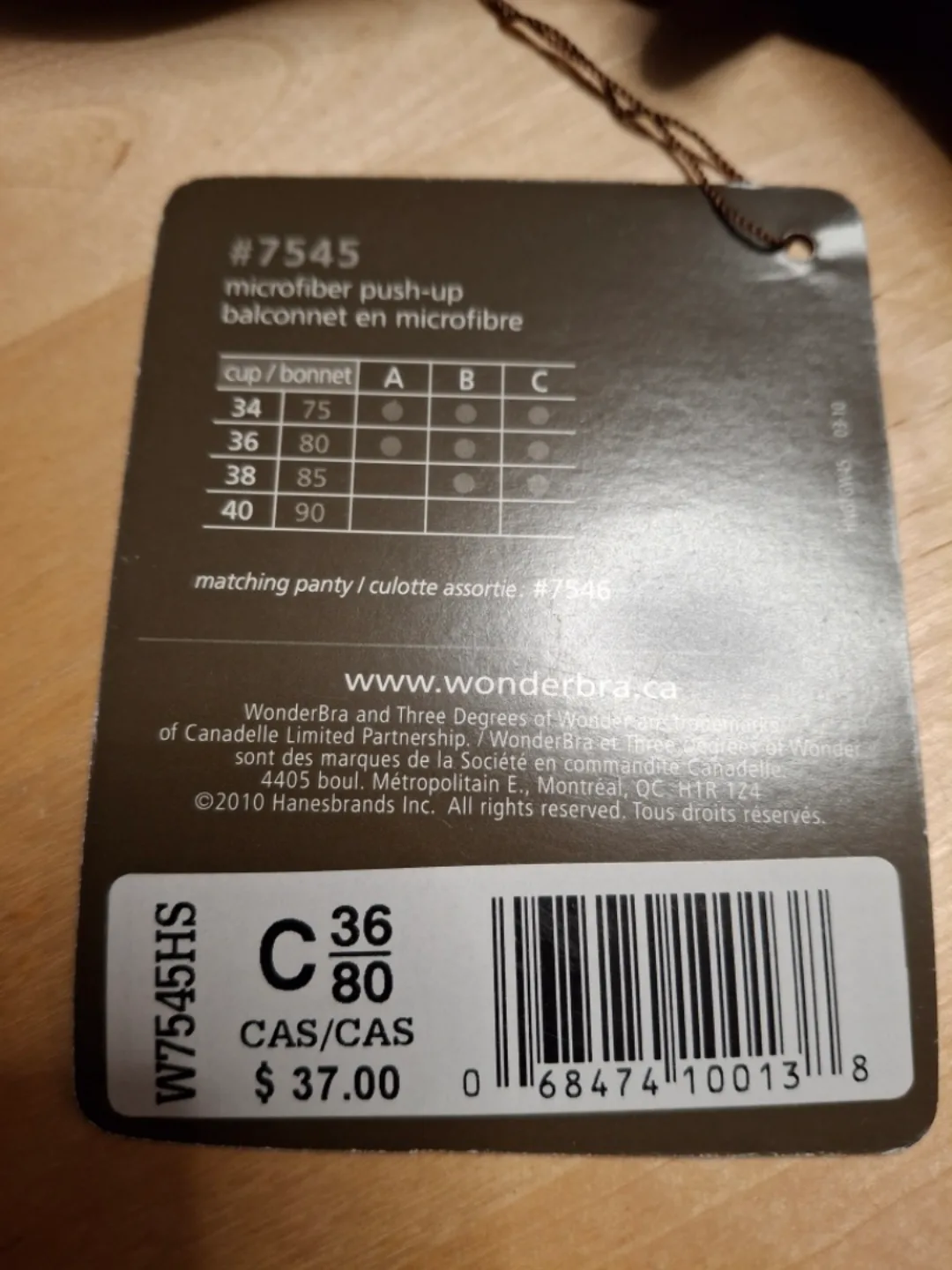 Wonderbra Microfiber Push-Up Balconnet Bra - Size 36C image indicator(3)