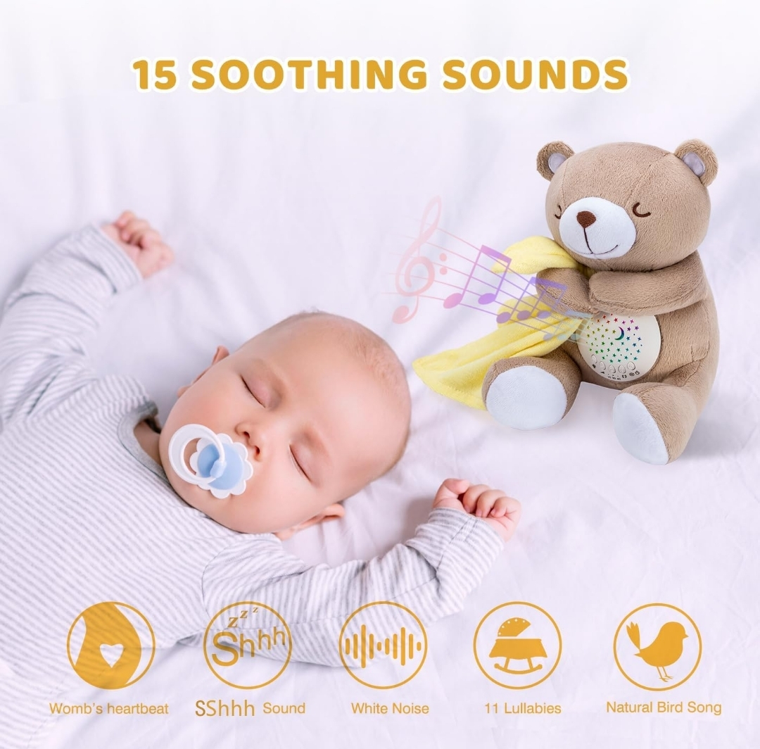NEW Baby Sleep Soother, Night Light & White noise sound bear - photo 3