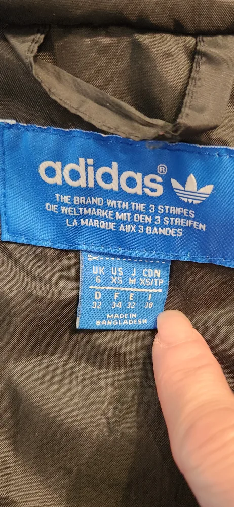 Adidas Black Puffer Jacket with White Trim image indicator(7)