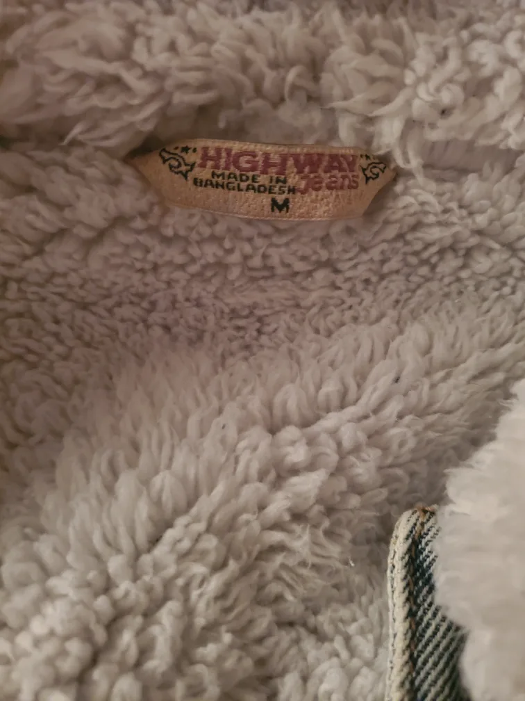 Jeans Denim Jacket with Fleece Underlining - light blue colour image indicator(4)