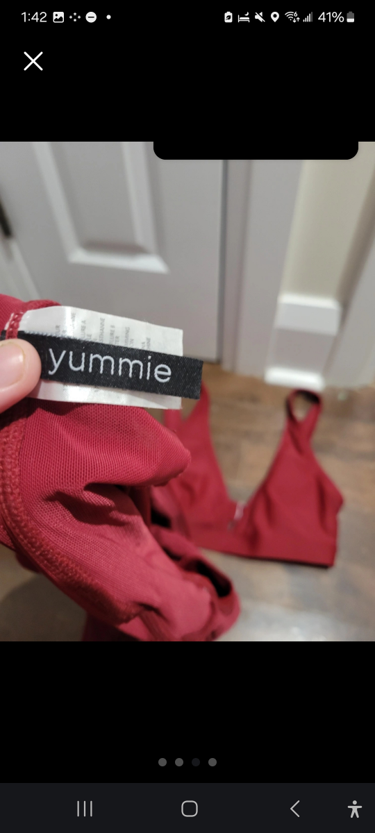 Yummie Women's Red High-Waisted Bikini Set - Size 12 - photo 2