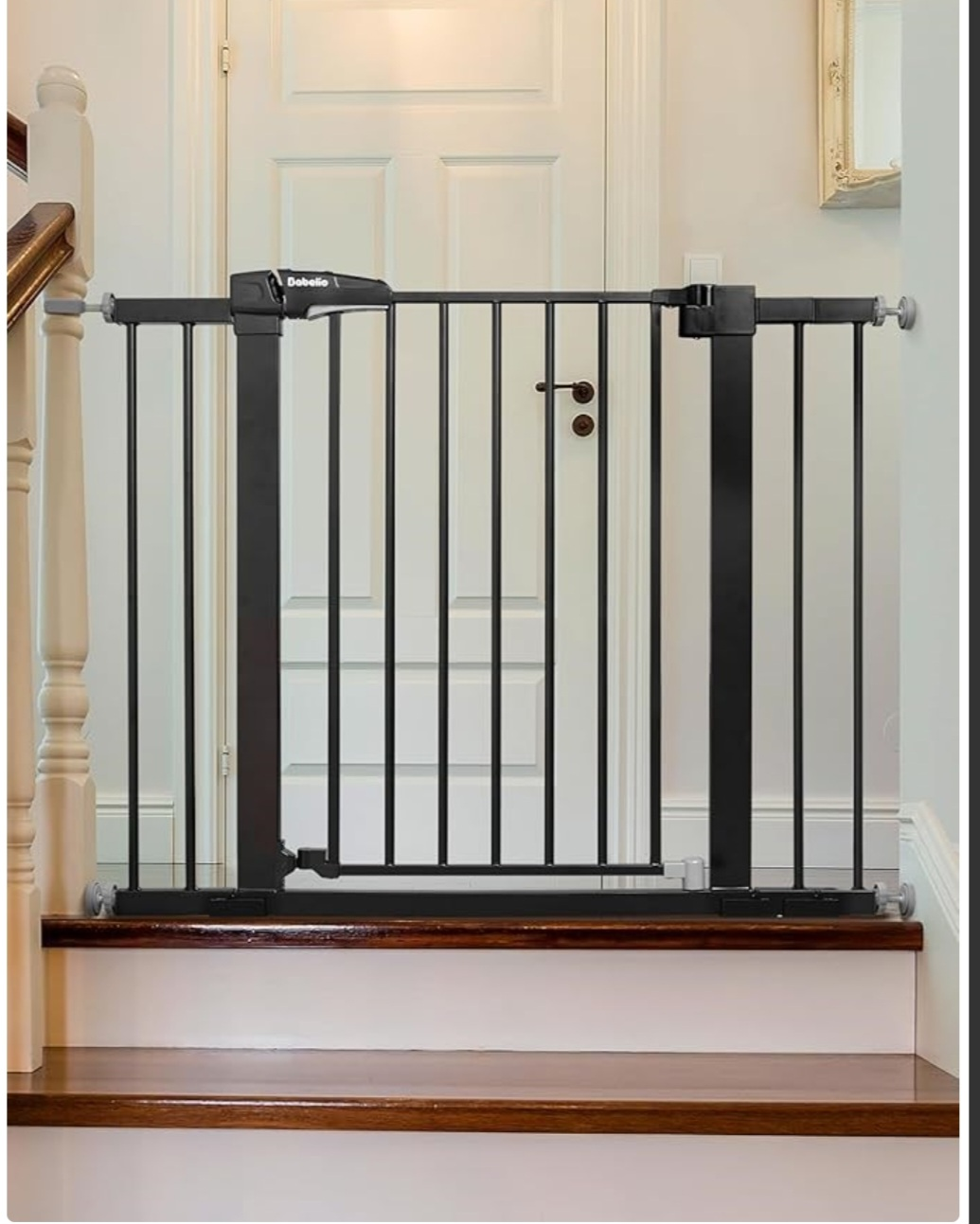 Bobellio Black Metal Baby Safety Gate - photo 2