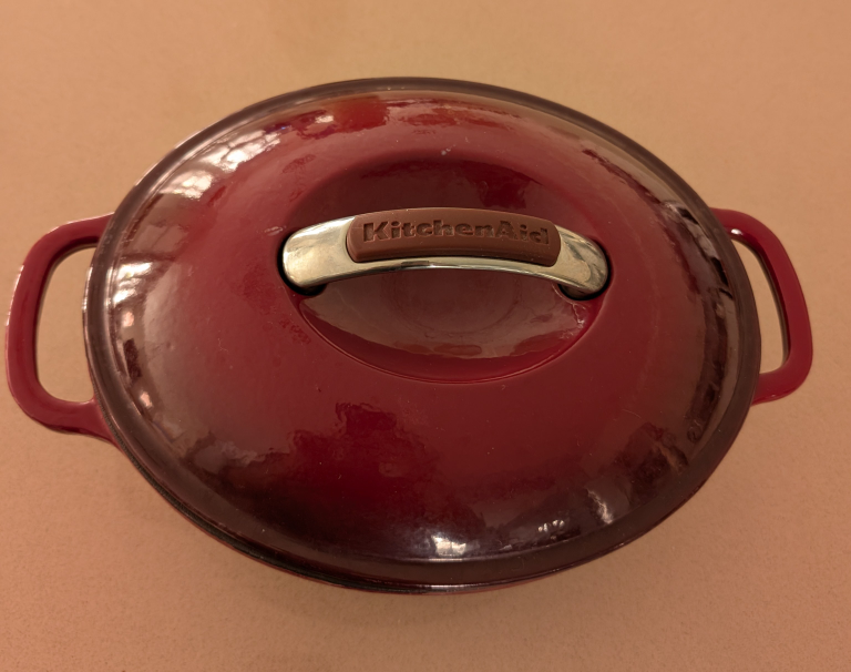 KitchenAid Oval Cast Iron Roaster with Lid