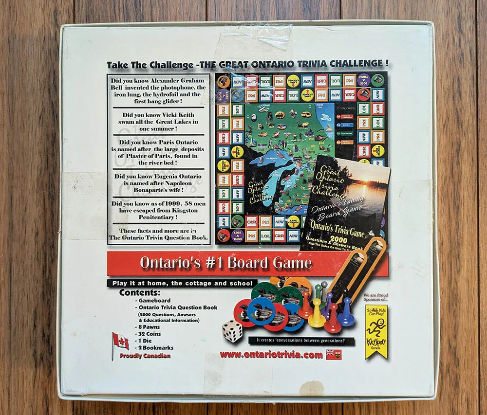 "The Great Ontario Trivia Challenge" - 100% COMPLETE, UNUSED image indicator(4)