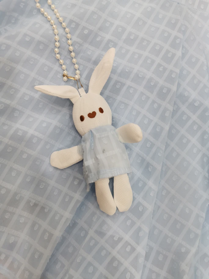Adorable Light Blue Girl's Dress with Bunny Accessory - photo 3
