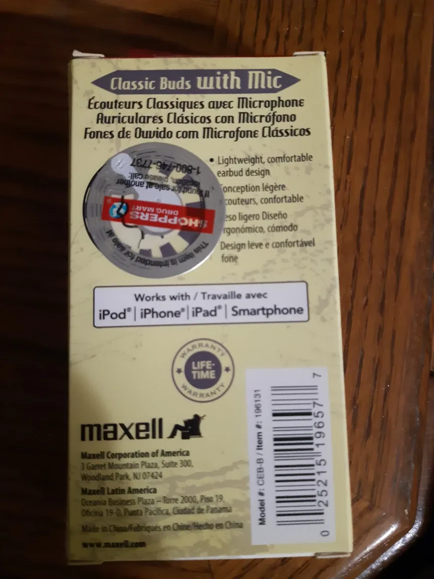 Maxell Classic Buds with Mic Earbuds image indicator(2)