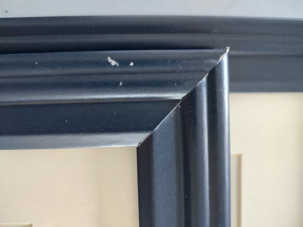 Two Dark Blue Picture Frames with Glass and Matte image indicator(3)