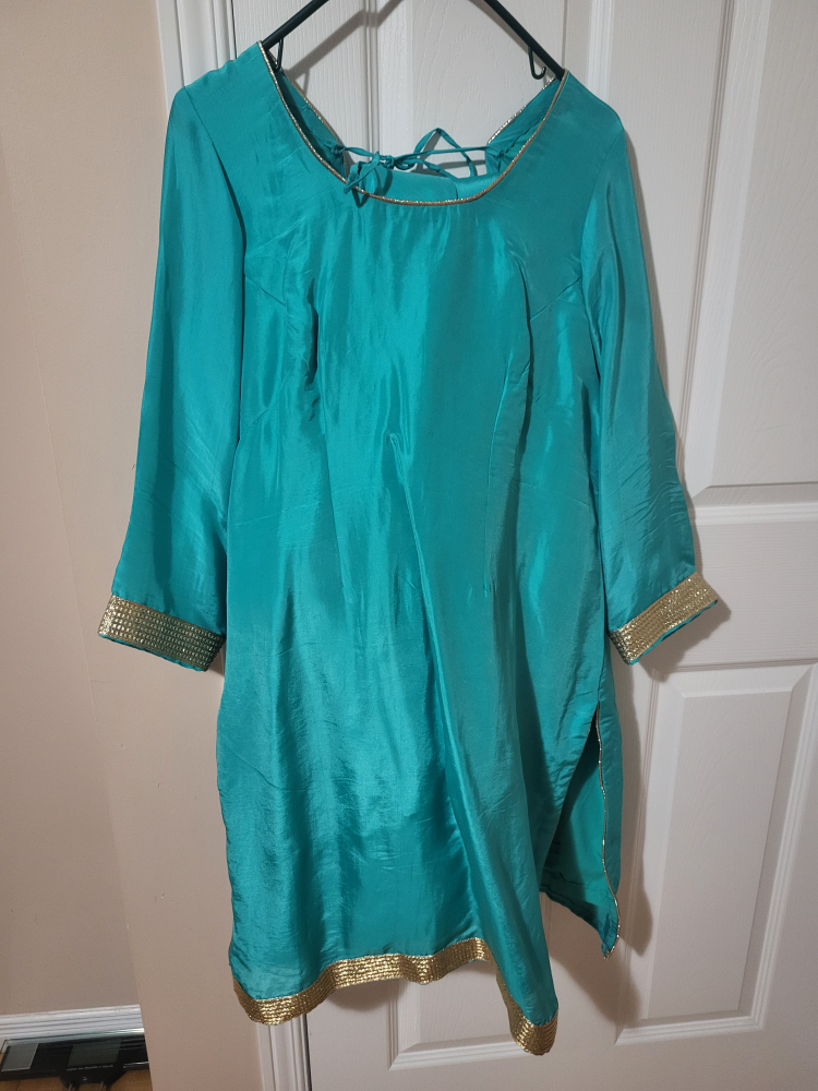 Beautiful Teal Plazoo with Dupatta