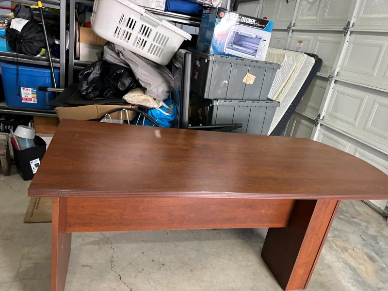 Dark Brown Wooden Office Desk image indicator(2)