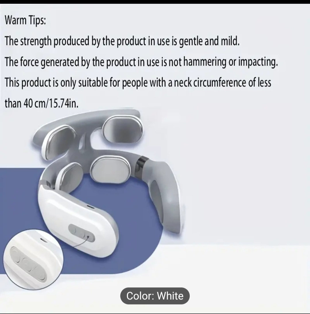 Portable Neck Massager - White - photo 4