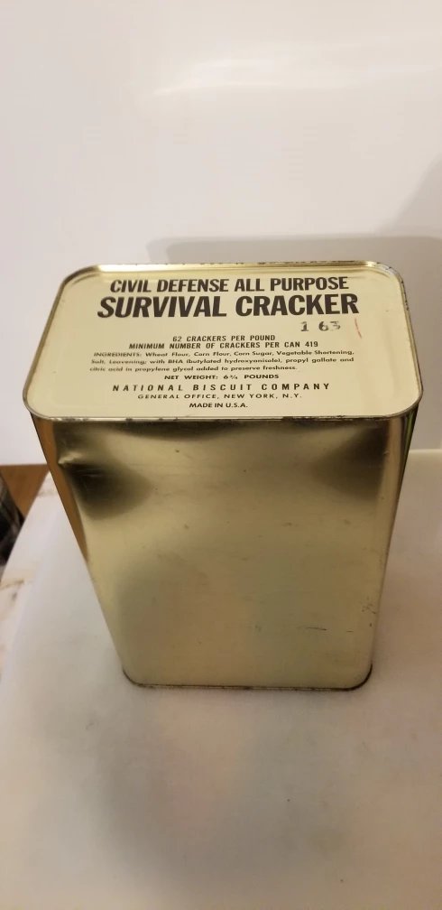 Civil Defence Survival Crackers from 1962 .