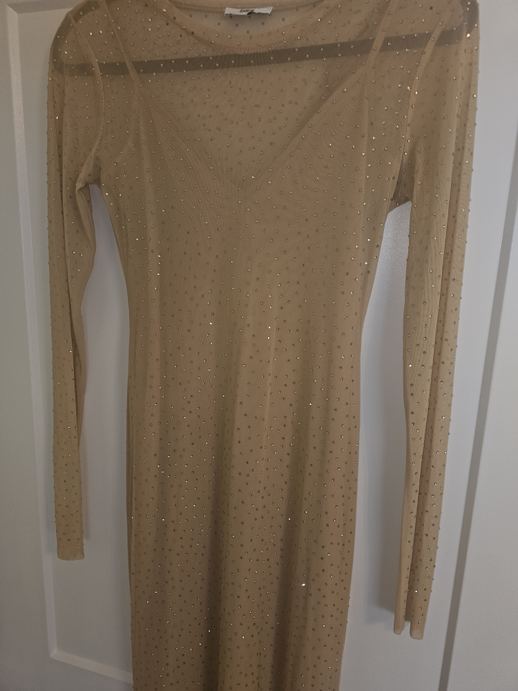 Bar III Rhinestone Mesh Long Sleeve Dress - photo 3